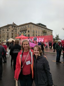 Wendy and Alina at the opening of Alumni Park
